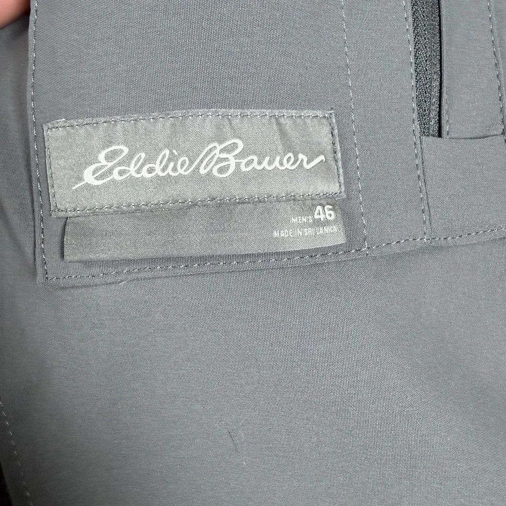 Eddie Bauer‎ Blazer Men's 46 Gray Nylon Spandex Performance Stretch 3 Button